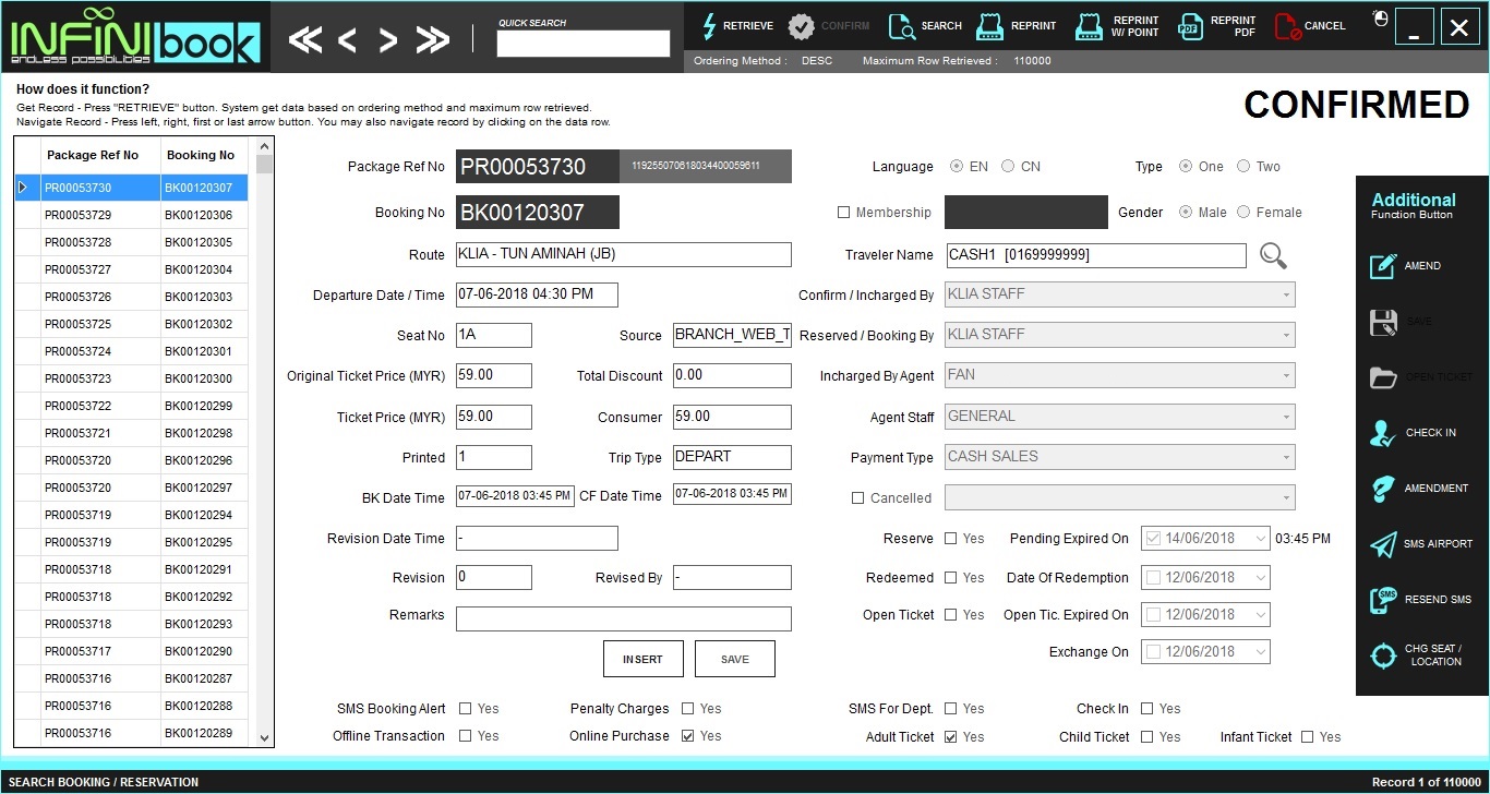 Search Booking Page